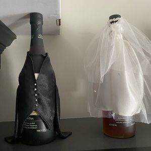 Bride and groom outfits